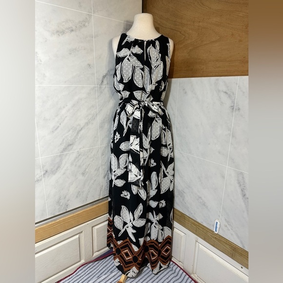 NWT Anne Klein Womens Printed Chiffon Halter Dress size 12 - Picture 2 of 9